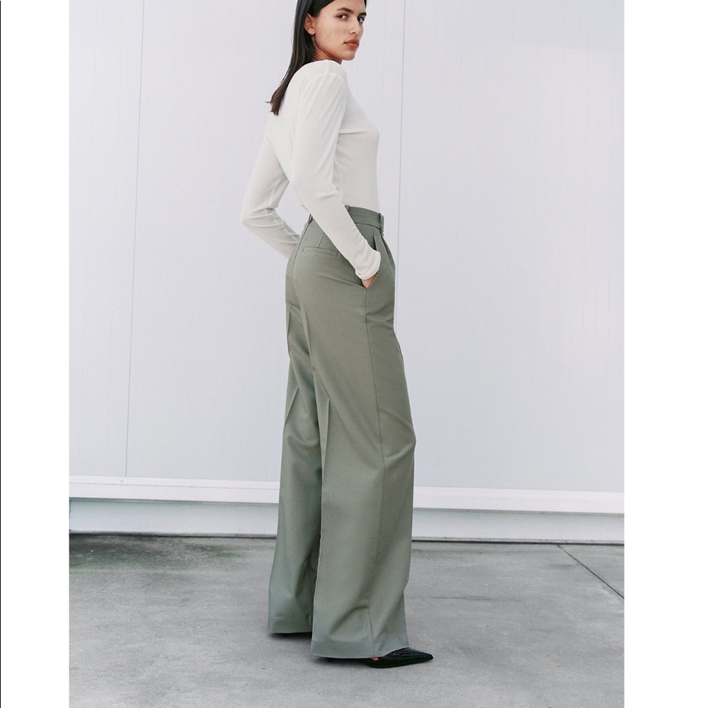 WIDE LEG MENSWEAR STYLE PANTS